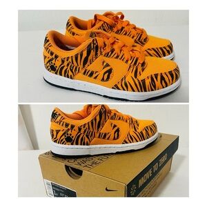 Nike Dunk Low Next Nature PS 1Y Kumquat Tiger Stripes DZ5633-800 EUC In Box